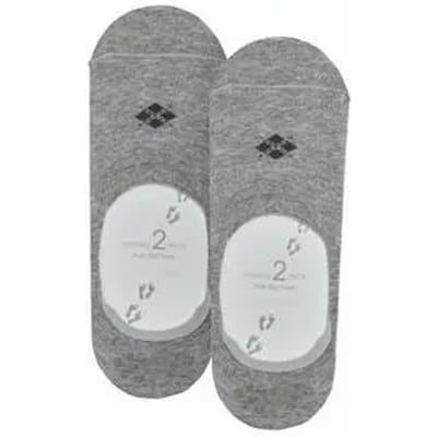 Burlington Everyday 2-Pack onzichtbar eenkleurig katoen multipack footies heren grijs - maat 39-40