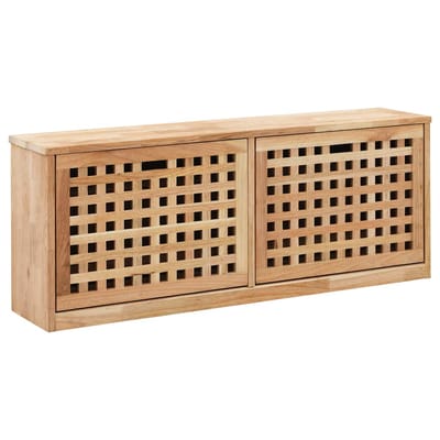 vidaXL - Schoenenopbergbank - 94x20x38 - cm - massief - walnotenhout