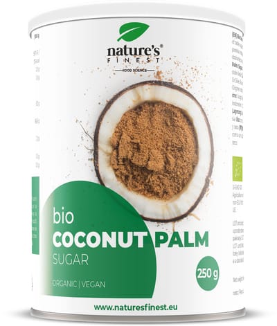 Nature’s Finest – Bio Coconut Palm Sugar – Biologische Kokospalmsuiker – Ongeraffineerd – Natuurlijk Zoetmiddel – 250 g