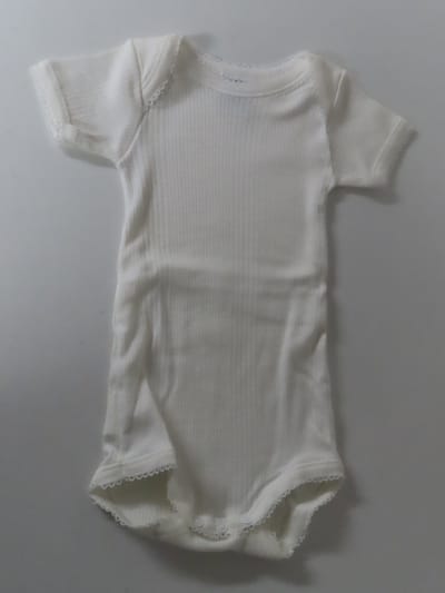 Petit Bateau - rompertje - Korte mouw - Wit - 3 Maand 60