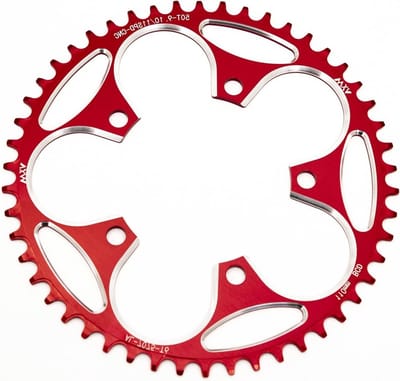 Bicycle Chainring 36T tot 58T voor 8-12 Speed Racefietsen - Narrow Width, Ronde Vorm en Kleur Rood