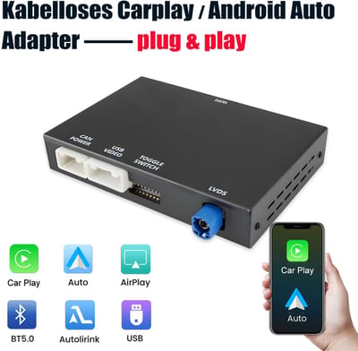 Junsun Autoradio Geschikt Voor Peugeot Citroen SMEG Original System 2013-2016 - Draadloze CarPlay & Andriod Auto - GPS-Navigatie - Bluetooth - WiFi - USB - Stuurwielbediening - MIC