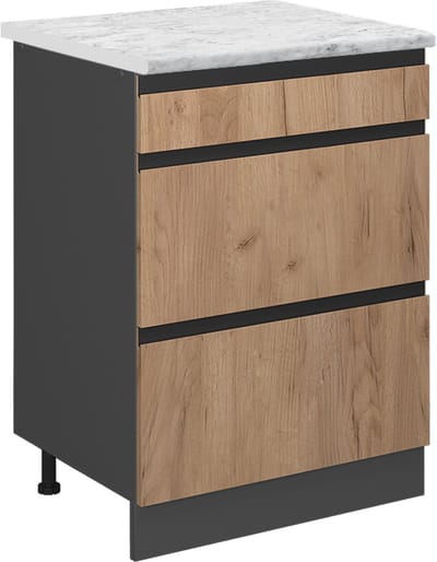 Vicco R-Line Keukenonderkast – 60 cm WB Marmer Krachtige eik goud