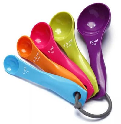 Maatlepels - Maatlepel set - 5-delig - Maatschepjes - Multicolor - 5 maten - Afmeten - Baklepels - CHPN
