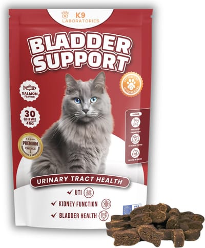 Bladder support voor kat - Bij blaasontsteking, struviet, blaasgruis, oxalaat, nierstenen, pijn bij plassen - Kattensnoepjes - 30 stuks - 100% natuurlijk - In heerlijke snackvorm voor katten
