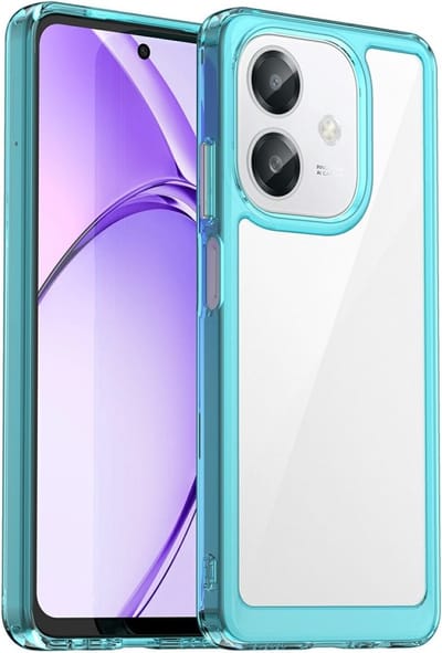 Coverup Hoesje - Geschikt voor OPPO A40 / A40m / A60 5G Hoesje - Coverup Transparant ShockProof TPU Back Cover - Blauw