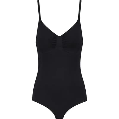 Bye Bra Soft Touch Seamless Bodysuit Ultra Low back, Black, L