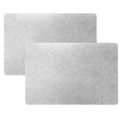Home & Styling Luxe Tafel placemats Argenta - 4x - zilver - pvc - 43 x 28 cm - Onderleggers