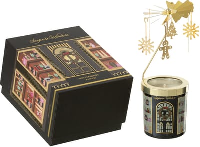 J-Line geurkaars Carousel Surprise Window - mix/zwart