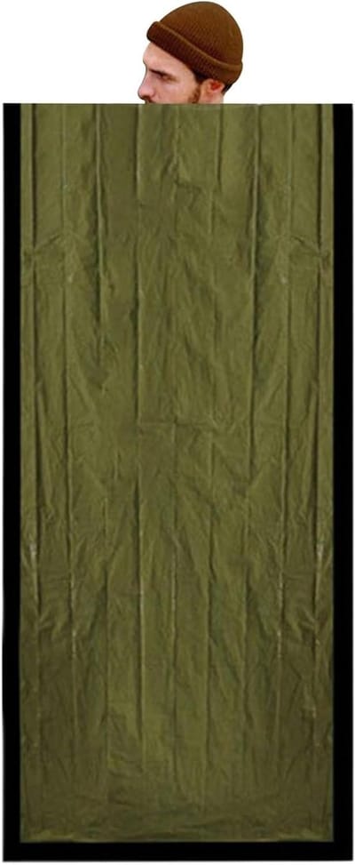 Kampeer Slaapzak - Outdoor Pouch - Buiten Overnachten - Warmte Reflecterende Voering - 266x91 cm - Groen