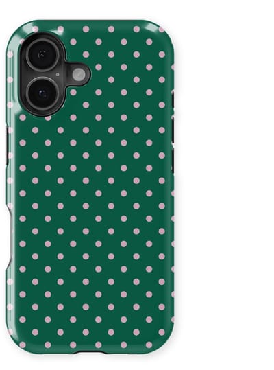 Polka Dots Hoesje geschikt voor iPhone 17 | Geschikt Voor Mag | Stippen Design Backcover geschikt voor iPhone 17 Forest Blush