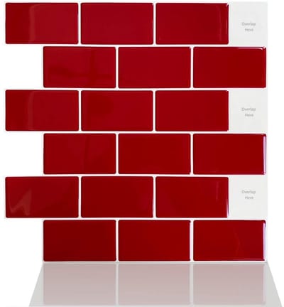 Dailygoods- Tegelstickers 5 Stuks - 12"x12" Vierkante Vinyl Stickers - Makkelijk aan te brengen - Verwijderbaar - Geschikt voor Keuken/Badkamer - Decoratieve Wanddecoratie