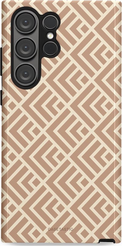 Casetastic Hoesje Geschikt voor Samsung S23 Ultra - Stijlvolle Beschermende Duo-layer Case - Abstract Zand Kunst