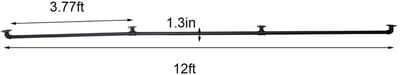 JAQZY Trapleuning - 3 Keer 1,15 meter - Buisdiameter 3,2 cm - Dikte 1,3 mm - Afstand Muur 8cm - 5,1 KG - Industrieel - Zwart