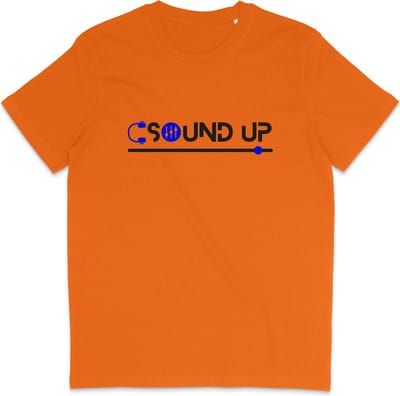 Heren en Dames T Shirt - Muziek - DJ Sound Up - Oranje - XS