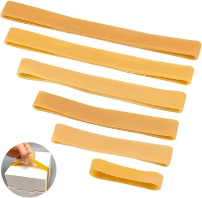 6 Stuks Rubber Bands in Diverse Maten voor Keramiek, Handgemaakt en Creatieve Projecten - Brede Rekbanden voor Pottenbakken en Stationair Gebruik