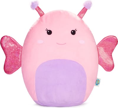 SQUISHBRUBIES Flori de Vlinder - Superzachte Pluche Knuffel - Kawaii Knuffel - Squishy - Speelgoed - 35 cm - Roze
