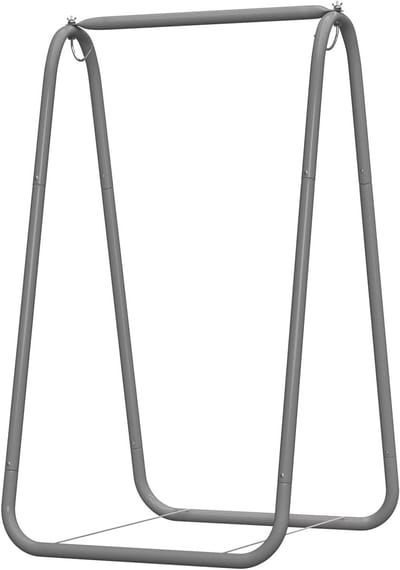 Hangstoel Standaard - Schommel Frame - Ontspannen Zitten - A-vormige Stabiliteit - 145 cm Hoog - Zwart