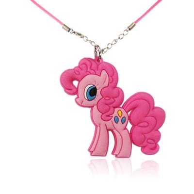 Kinderketting rubber met unicorn my little pony roze