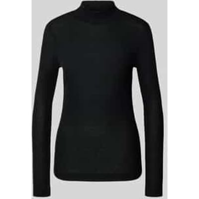 Shirt met lange mouwen van viscosemix met opstaande kraag
