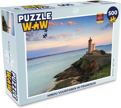 Puzzel Minou vuurtoren in Frankrijk - Legpuzzel - Puzzel 500 stukjes