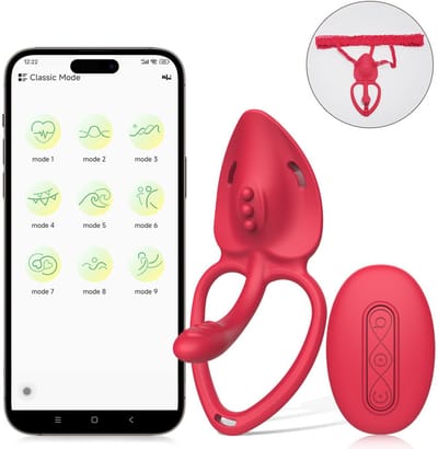 Oneay Draagbare ondergoedvibrator, seksspeeltje voor stellen, vibrator met afstandsbediening, met app, 9 vibratiestanden, seksspeeltje voor stellen, vibrator voor vrouwen, clitorisstimulator.