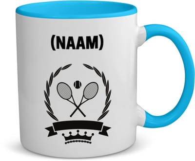 Akyol - tennis met eigen naam koffiemok - theemok - blauw - Tennis - tennisser - sport - 350 ML inhoud