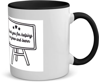Akyol - thankyou for helping me grow and learn koffiemok - theemok - zwart - Juf - meester - dankje voor helpen - 350 ML inhoud
