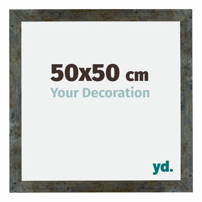 Your Decoration - Puzzellijst 50x50 cm - Blauw Goud Gemeleerd - Puzzellijst 500-1000 stukjes - MDF Fotolijst - Mura