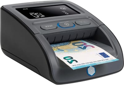 Automatische Geldteller - Biljet Verifier - Geld Controleren - Zevenpunts Detectie - 15.6 x 7.6 cm - Zwart