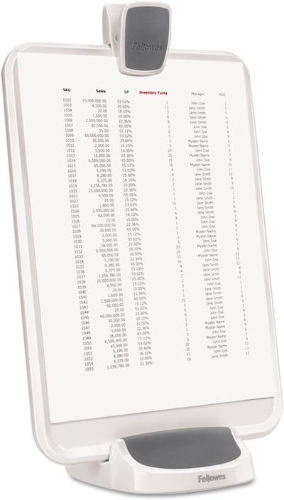 Documentenhouder Bureau - Papieren Standaard - Efficiënt Werken - 3-in-1 Ontwerp - 37x24x15 cm - Wit Grijs