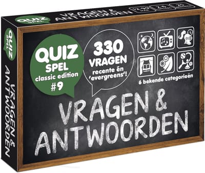 Vragen & Antwoorden #9 - quizpuzzels - pocketformaat Vragenspel - Kaartspel - Quizspel / Trivia Quiz / Aanvulset / Uitbreiding - 330 NIEUWE NEDERLANDSE VRAGEN!