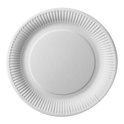 25x 12 Borden karton pure rond Ø 26 cm wit