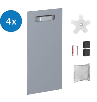 Ophangplaat voor foto op Aluminium / plexiglas / dibond - dibond ophangsysteem - 100x200 mm 8kg - foto ophangsysteem zelfklevend - ophangsysteem foto op plexiglas / dibond / forex - set 4x Dibond Hanger 100x200mm 8kg - muurbeugel en accessoires