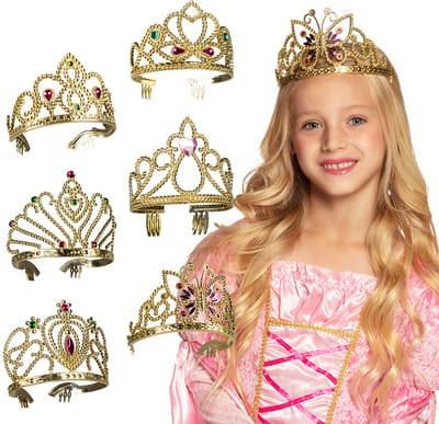 Boland - Tiara Diana goud - Één maat - Kinderen - Vrouwen - Prinsen en Prinsessen