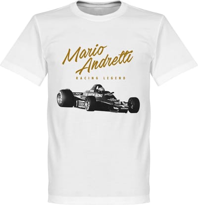 Mario Andretti T-Shirt - Wit - L