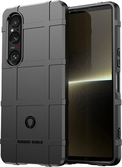 MobyDefend Hoesje - Geschikt voor Sony Xperia 1 VI - Rugged Shield TPU Backcover - Zwart