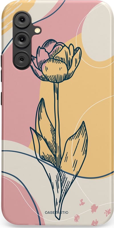Casetastic Hoesje Geschikt voor Samsung A34 (5G) - Stijlvolle Beschermende Duo-layer Case - Zachte tulp