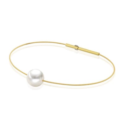 Luna-Pearls - 104.0610 - Armband - 585/-Geel goud met Zoetwater gekweekte parel