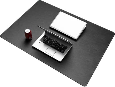 Grote, waterdichte bureau onderlegger van PU-leer - Antislip en eenvoudig schoon te maken - Ideaal voor kantoor en thuiskantoor - 100x70cm - Zwart