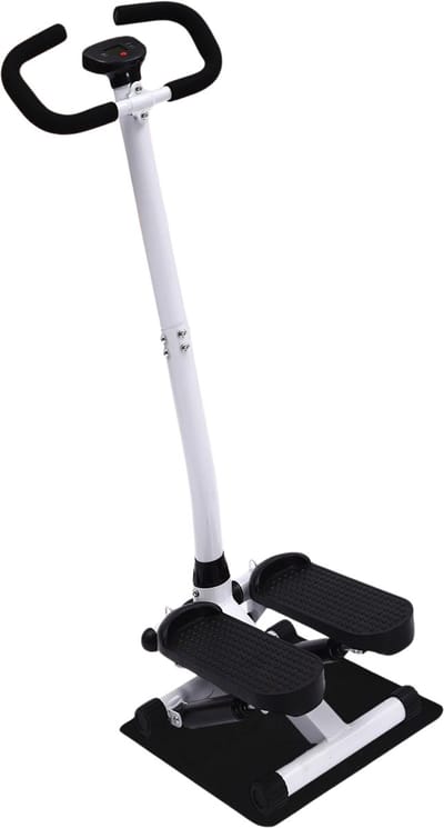 Norvia Verstelbare Fitness Stepper - Compact Fitness Apparaat - LCD-display – Benen & billen – 39x29x110cm – 150kg max - Antislip