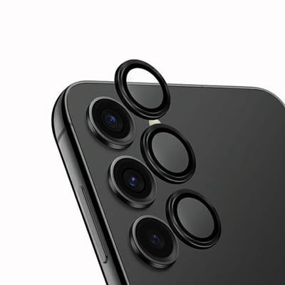 UNIQ Optix Serie - Aluminium Camera Lensbeschermer - Samsung Galaxy S24 - Zwart - Met Applicator
