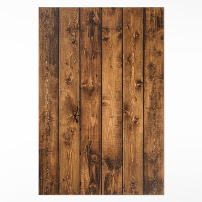 Wallfluent Vinyl Tapijt - Oude Houten Vloerplanken PVC Floor Mat - 60 x 90 cm - Rechthoek Vinylmat - Bruin PVC Vloer Mat - Keukentapijt - Haltapijt