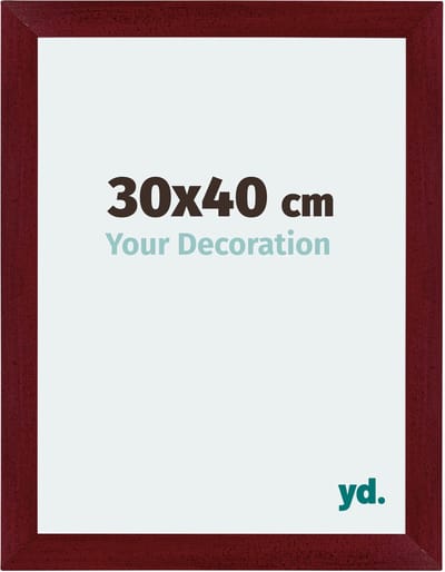 Your Decoration - Fotolijst 30x40 cm - MDF - Wijnrood Geveegd - Mura