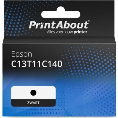 PrintAbout Inktcartridge C13T11C140 Zwart geschikt voor Epson
