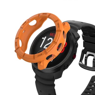 Strap-it Schokabsorberend robuust TPU hoesje - bescherm case geschikt voor de Polar Vantage M3 (oranje)