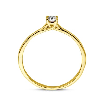Aanzoeksring Diamant 0.10ct H Si