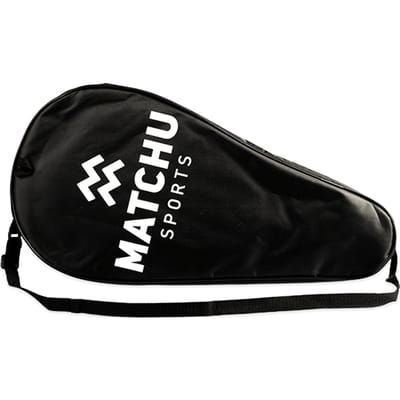 Matchu Sports - Padeltas - Padel hoes - Padel tas - Heren/dames - Geschikt voor 1 padel racket - Zwart - Met voering - Met draagkoord