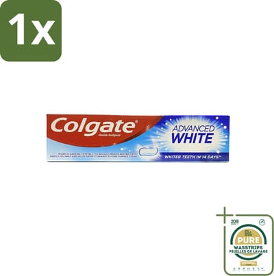 1 x Colgate - Advanced White - Tandpasta - 100ml- Tandpasta - Witte Tanden - Vlekverwijdering - Tandbederf - Gaatjes