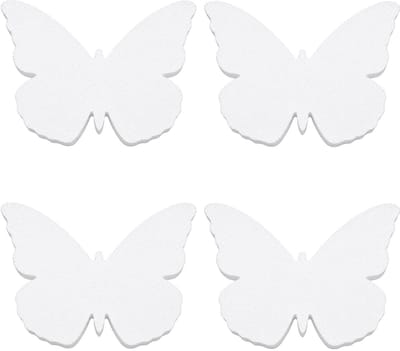 Piepschuim vormen - vlinder - 4x - H20 x B27 cm - styropor hobby / DIY vorm - basis knutselfiguren